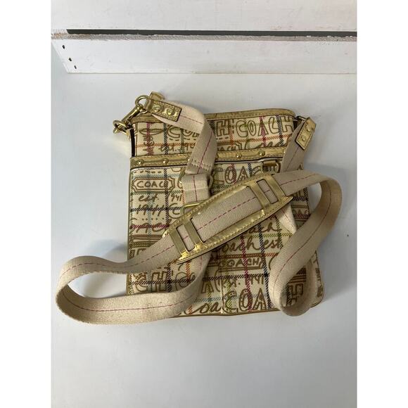 COACH 42239 SMALL COATED CANVAS SIGNATURE CROSSBODY BAG ASIS - Picture 13 of 16